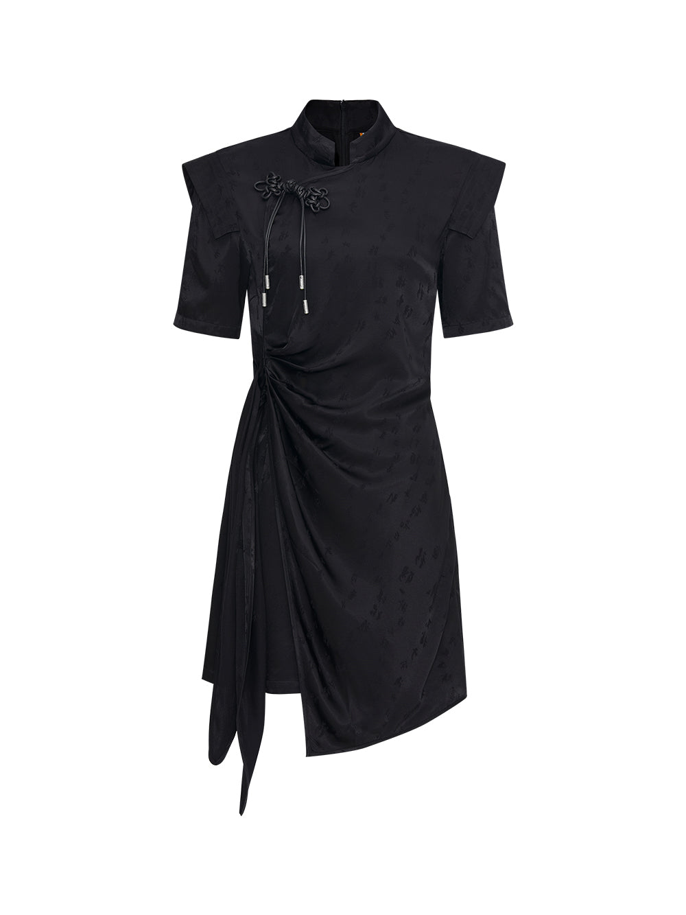 MUKZIN Retro Printed Waist Design Cheongsam Dress