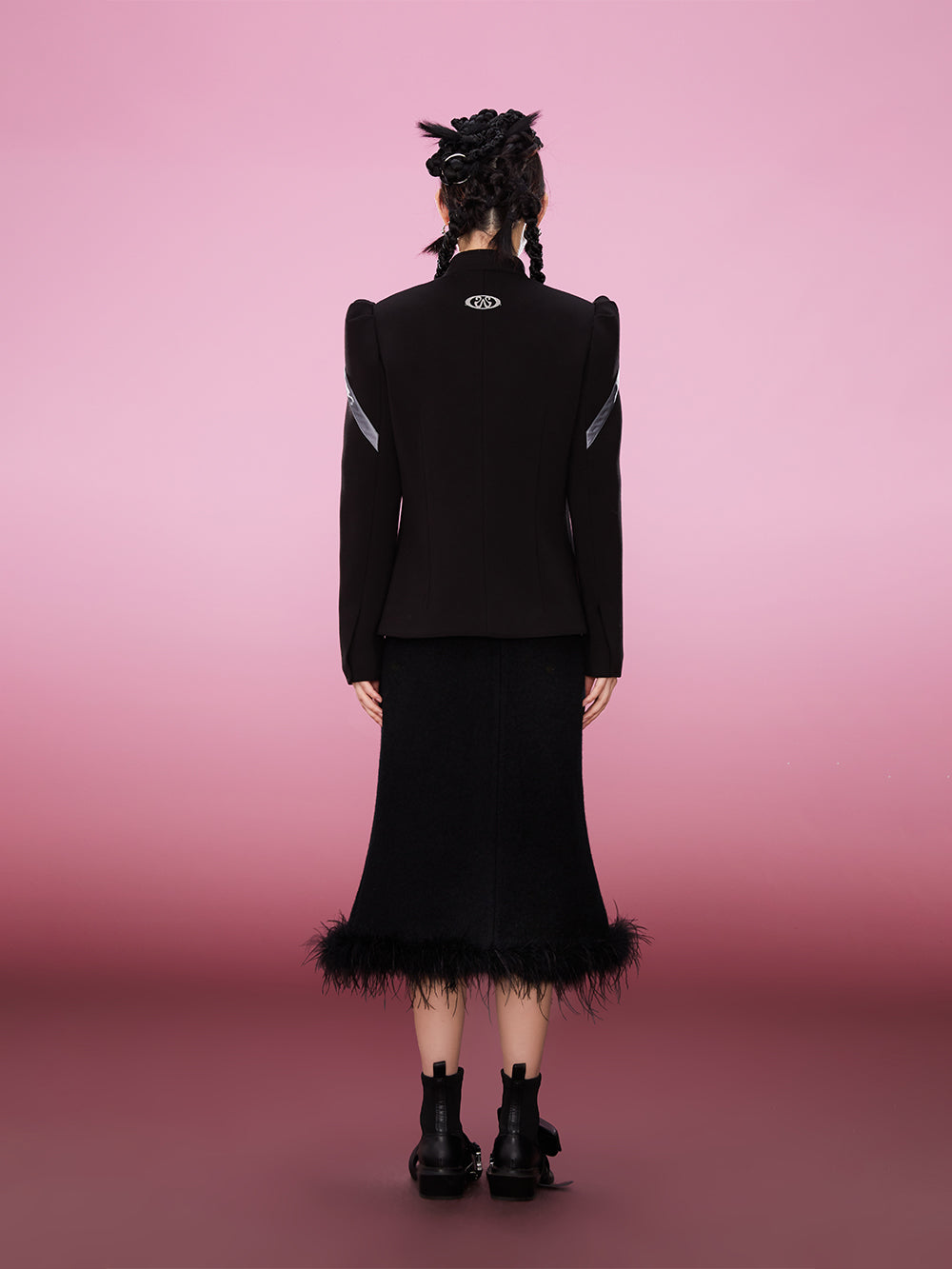 MUKZIN Stitching Retro Chinese Style Slim Coat