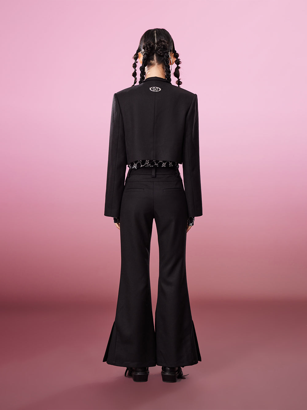 MUKZIN Stand Collar New Chinese Style Short Black All-match Coat