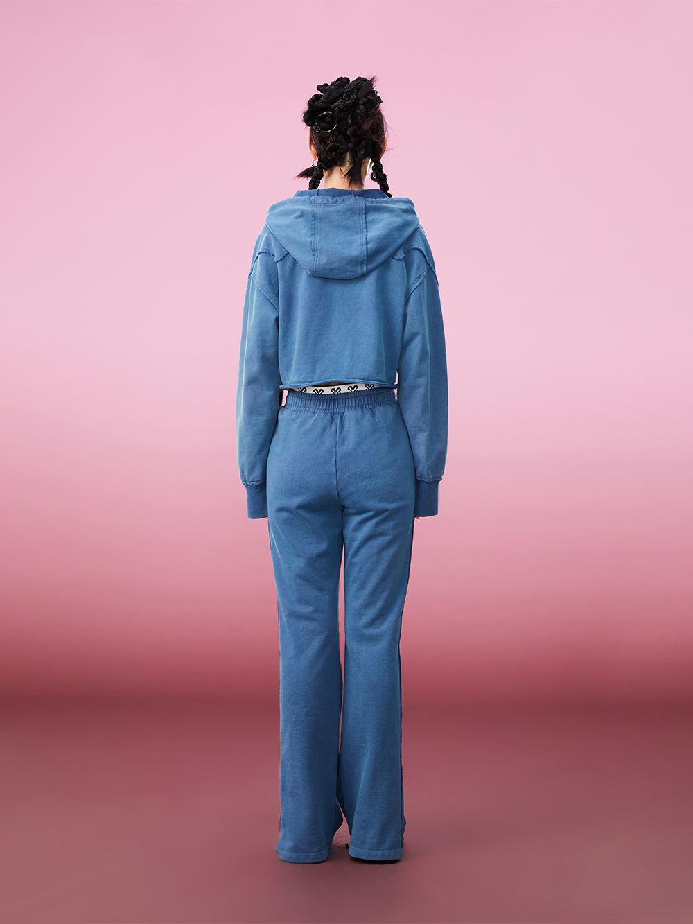MUKZIN Slim Blue Comfortable Sports Straight Leg Pants