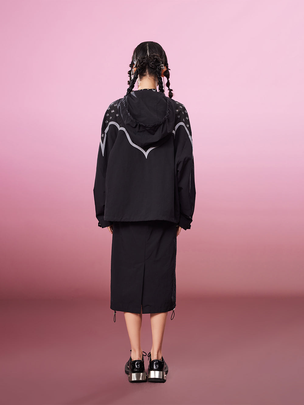 MUKZIN Loose Sports Style Black All-match Original Coat