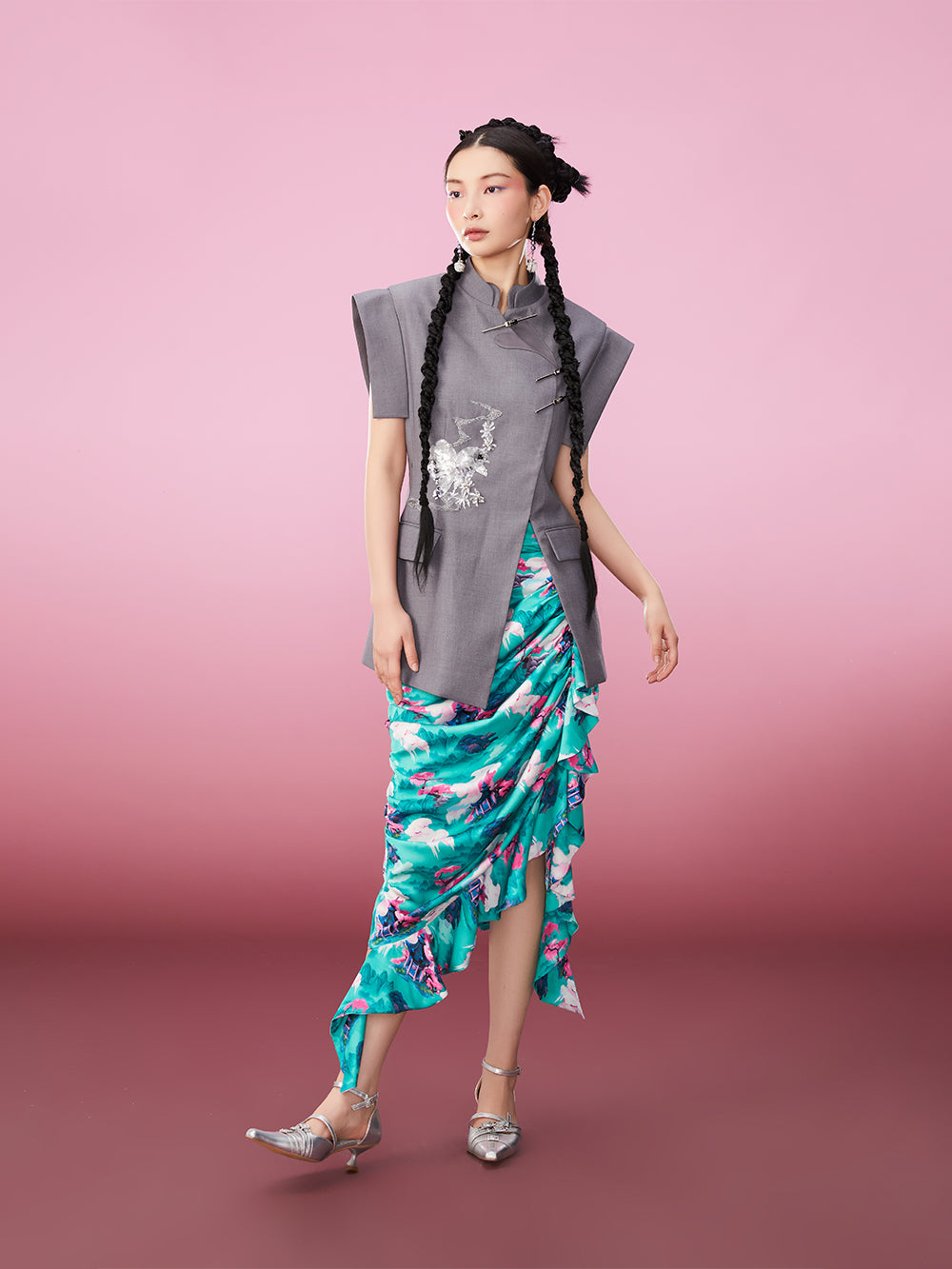 MUKZIN New Chinese Style Stand Collar Embroidered Original Comfortable Vintage Vest