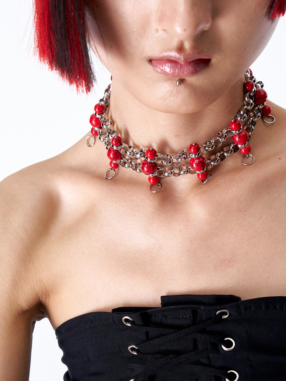 MUKTANK× DARKNESS LAB POSTPUNK-Detachable Adjustable Necklace Waist Chain