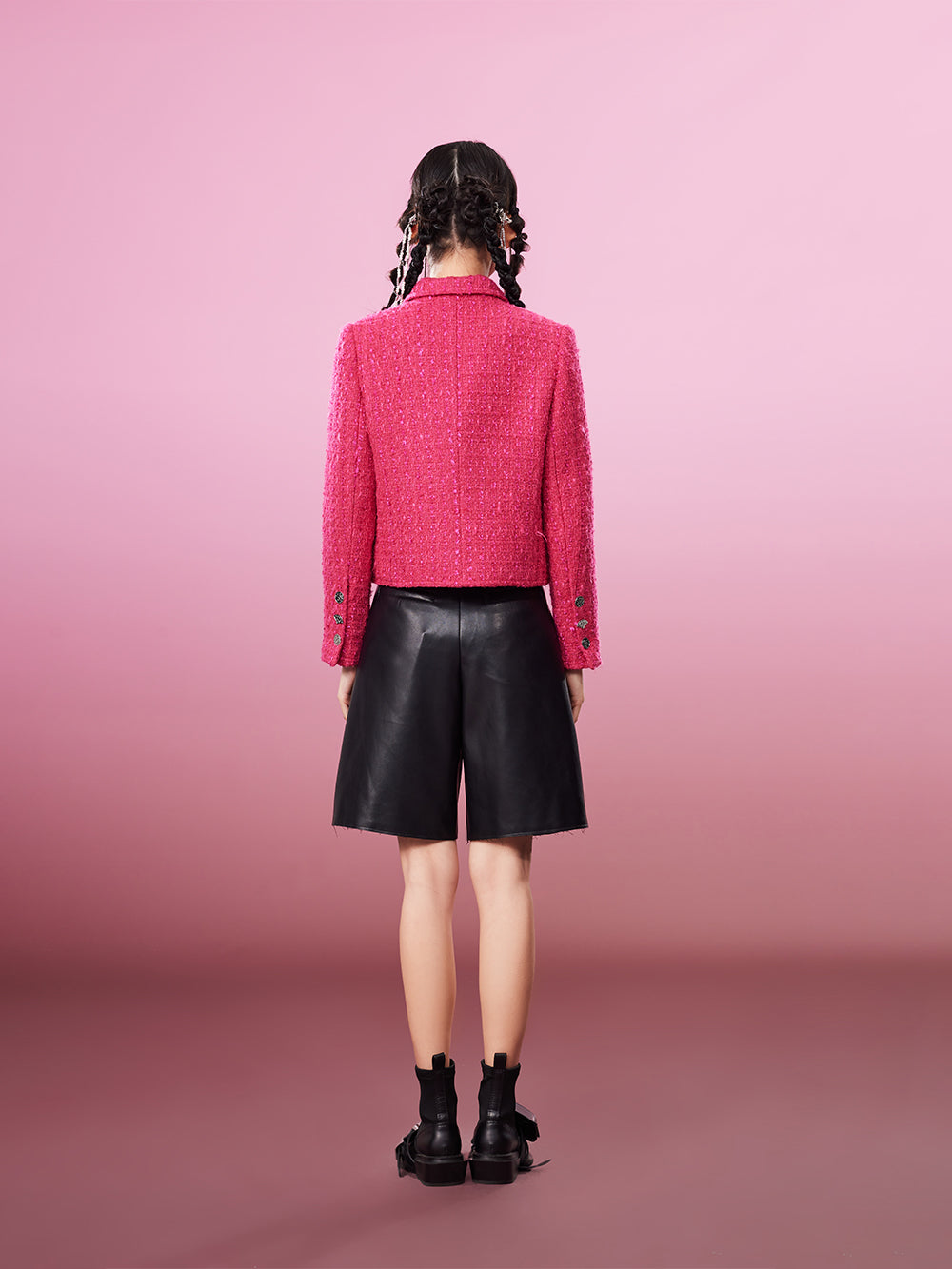 MUKZIN Lapel Pink Slim Fit Pop Durable Coat