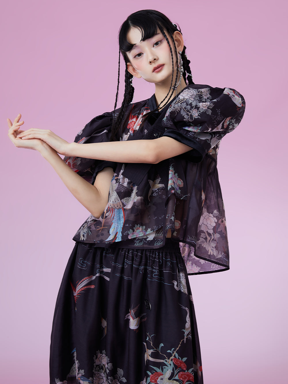 MUKZIN Chinese Style Cool Loose Printed All-match T-shirts