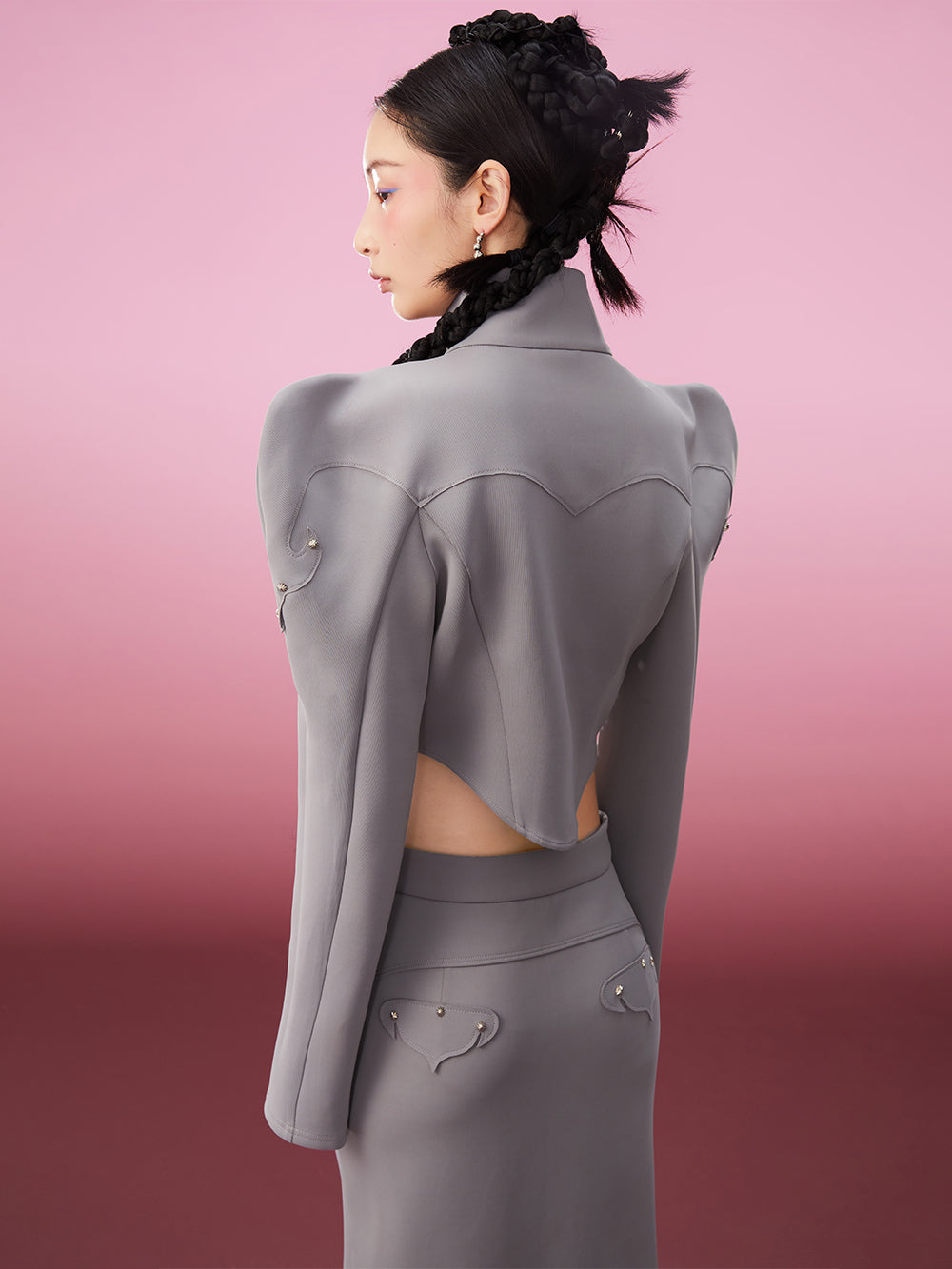 MUKZIN Stand Collar Retro Original High-quality Solid Color Coat