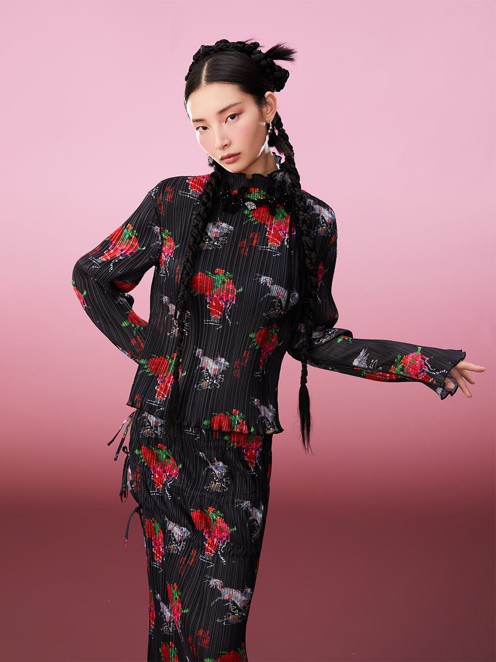 MUKZIN Vintage Print Modified Crumpled Undershirts
