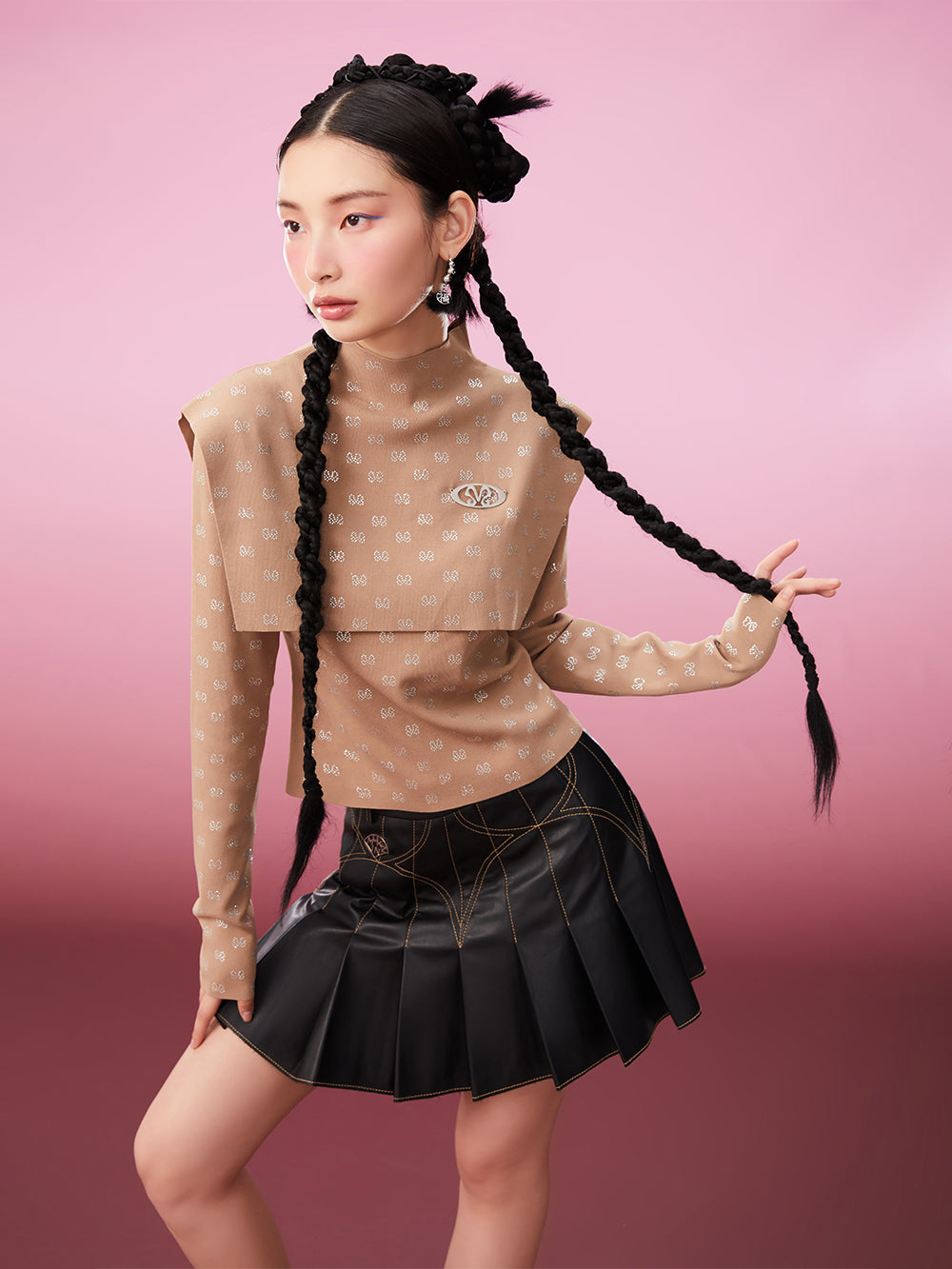 MUKZIN Two-piece Knitted Ironed Diamond Bottoming Undershirt