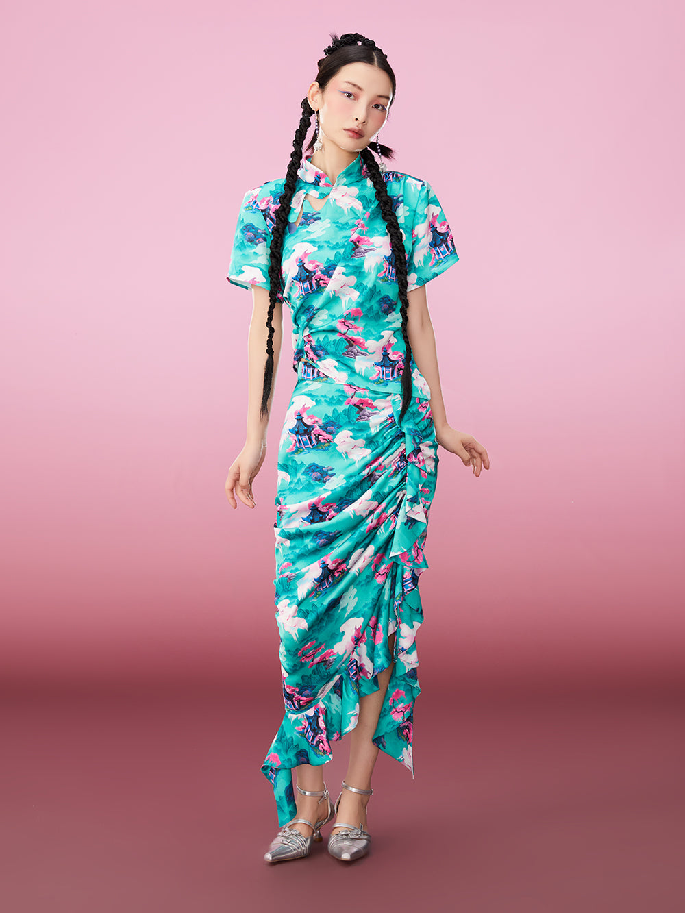 MUKZIN Irregular Retro Fashion Refreshing Skirts