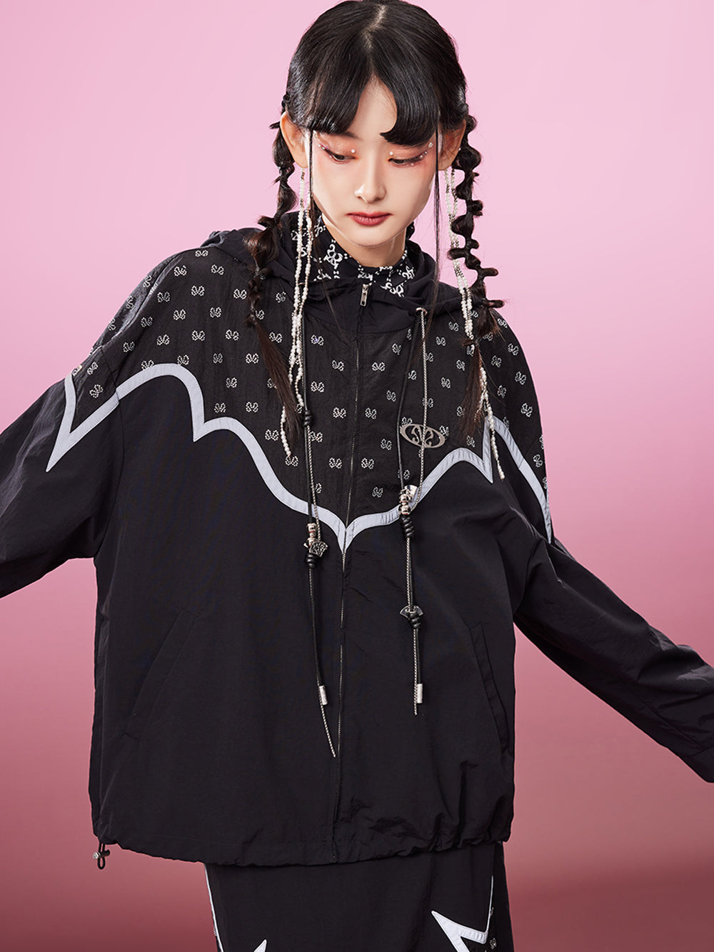 MUKZIN Loose Sports Style Black All-match Original Coat