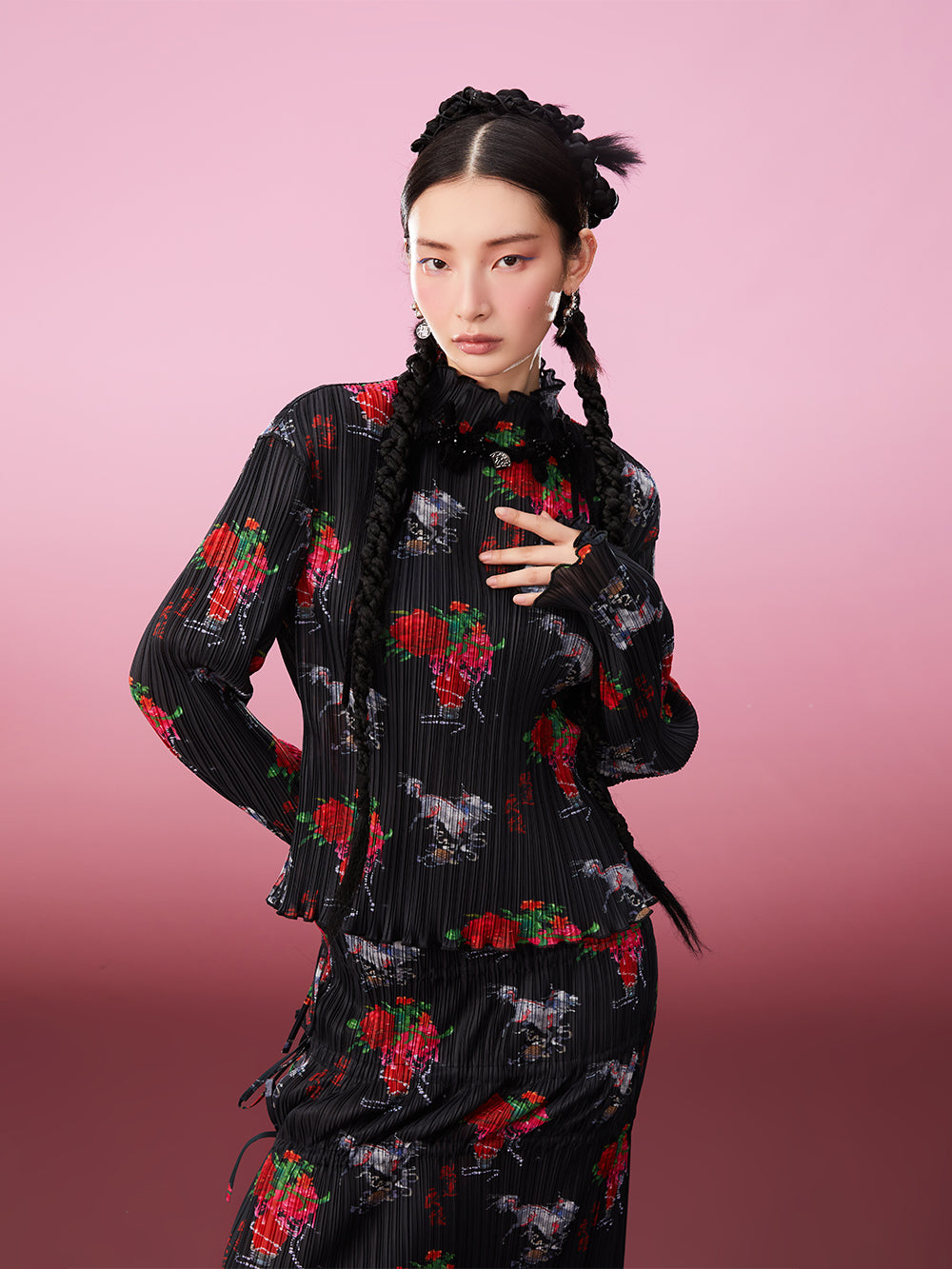 MUKZIN Vintage Print Modified Crumpled Undershirts