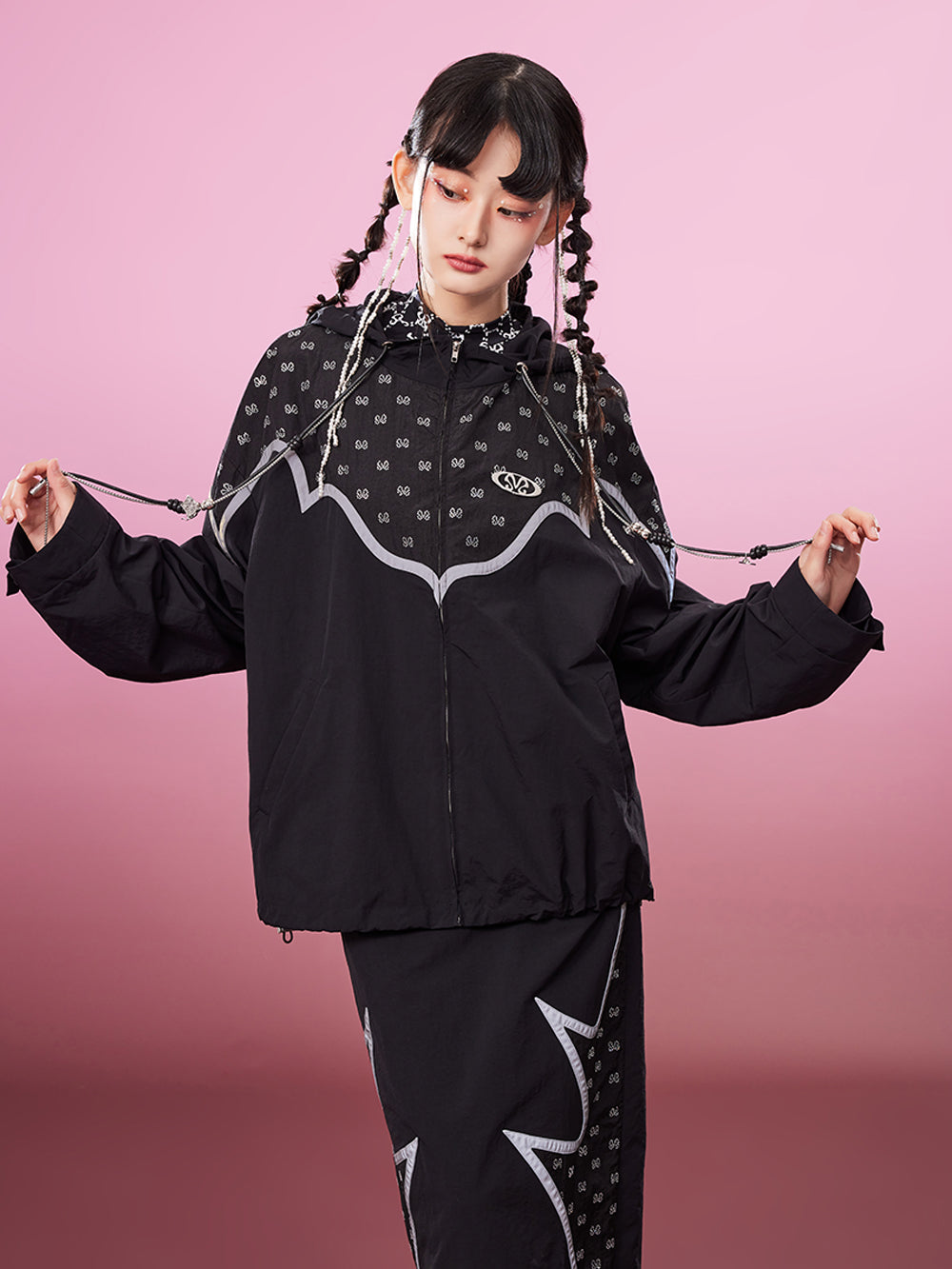 MUKZIN Loose Sports Style Black All-match Original Coat
