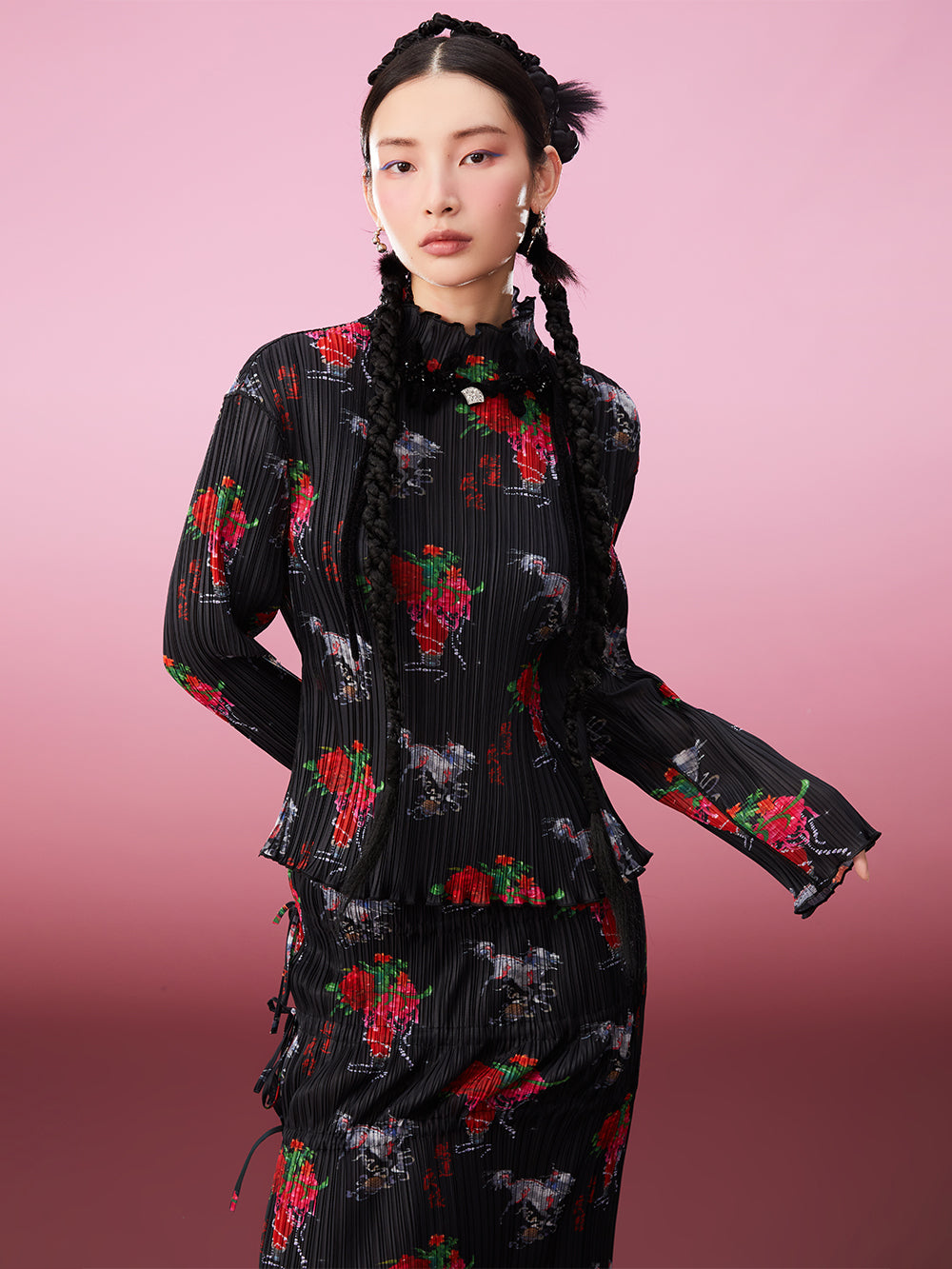 MUKZIN Vintage Print Modified Crumpled Undershirts