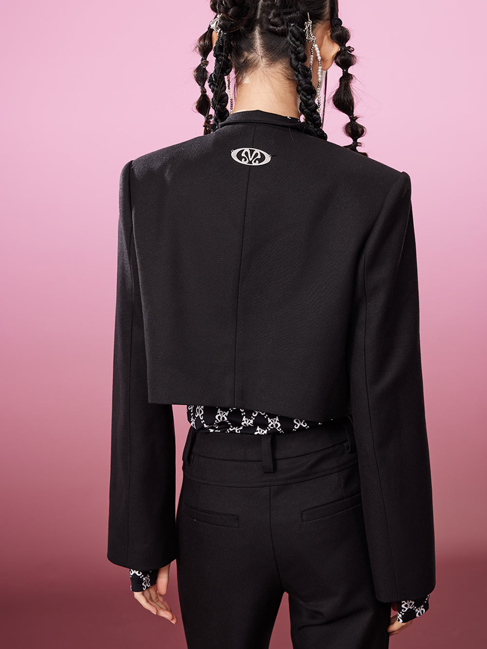 MUKZIN Stand Collar New Chinese Style Short Black All-match Coat