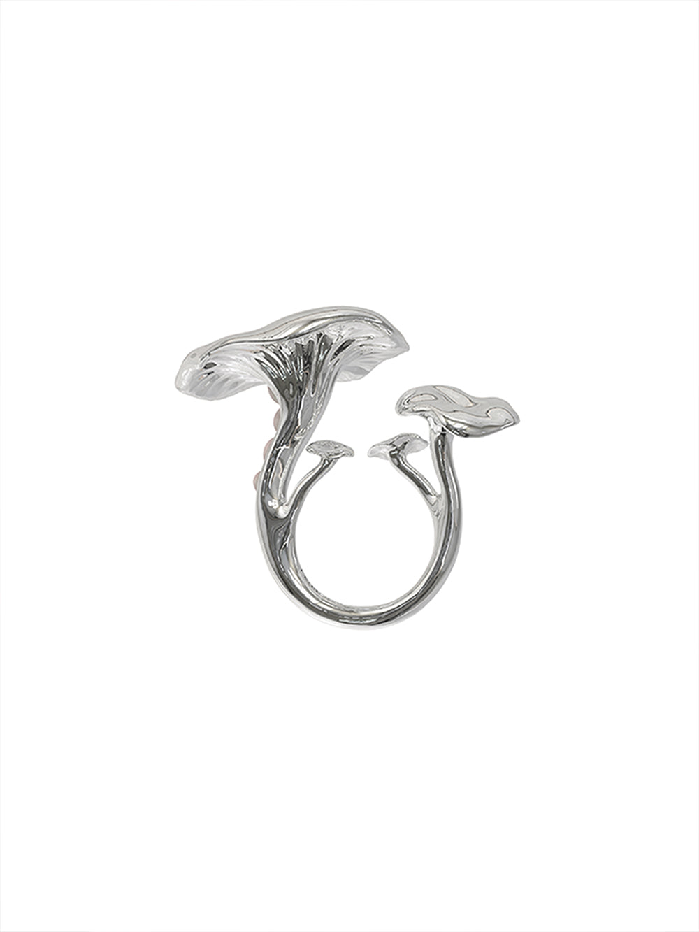 MUKTANKxPEARLONA Dangerous Garden -Pleated Mushroom Pearl Ring