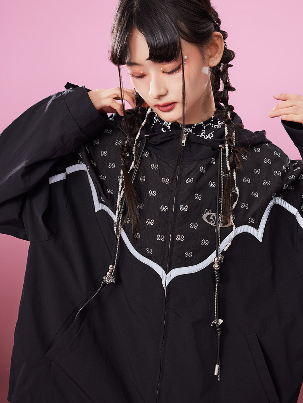 MUKZIN Loose Sports Style Black All-match Original Coat