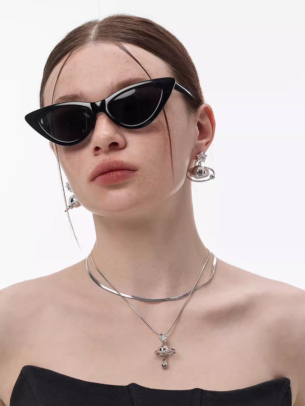 MUKTANK x SUN HUNTER Double Chain Planet Necklace
