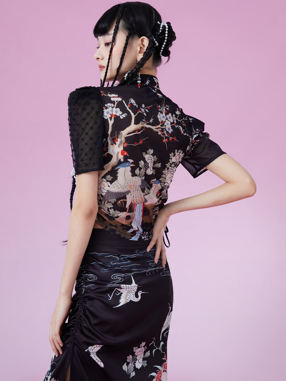 MUKZIN Stunning Vintage Original Skirt Slim Print