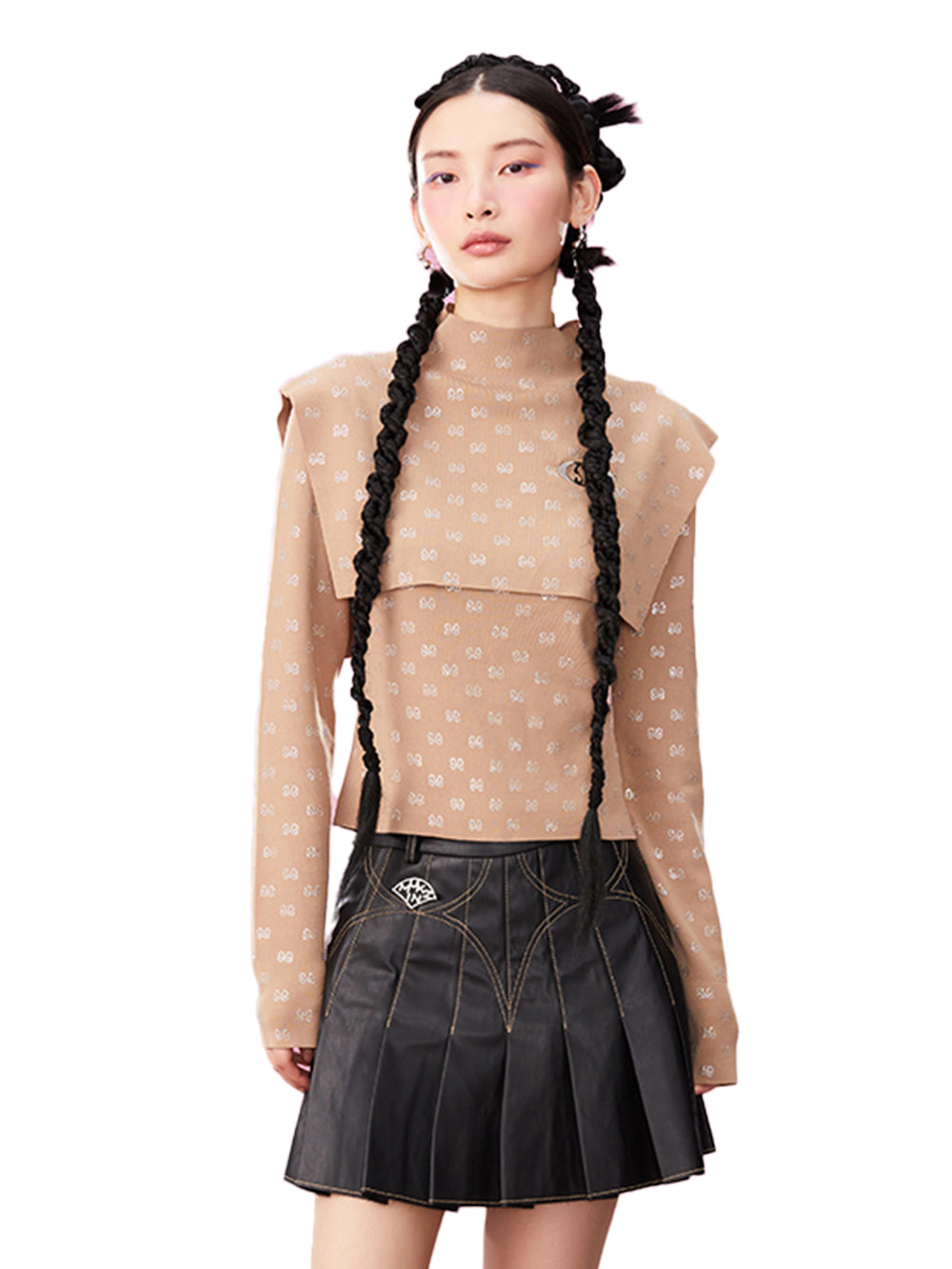 MUKZIN Two-piece Knitted Ironed Diamond Bottoming Undershirt