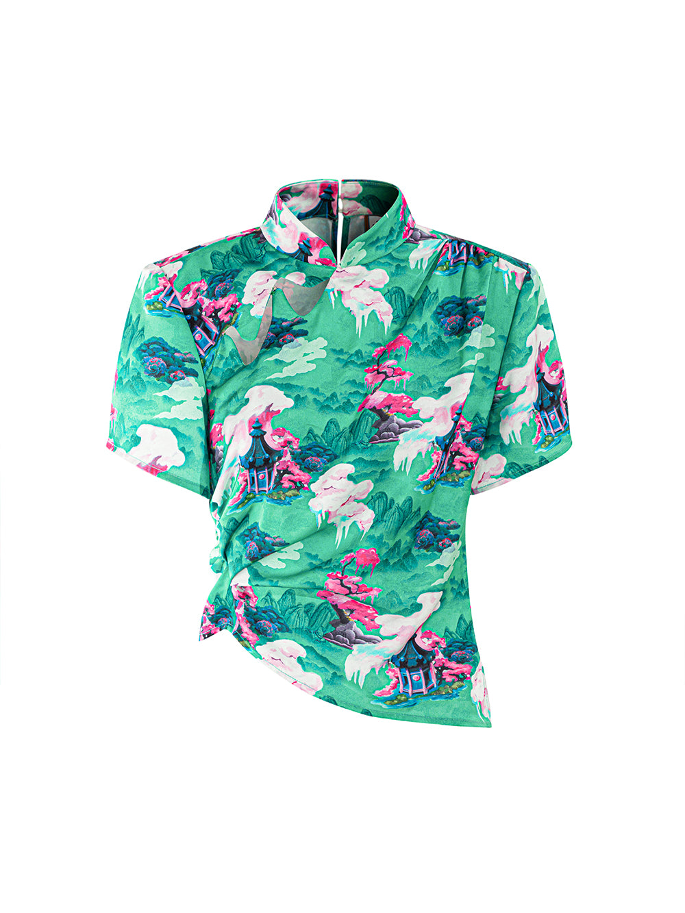 MUKZIN Printed Cool Thin Green Retro Style T-shirts