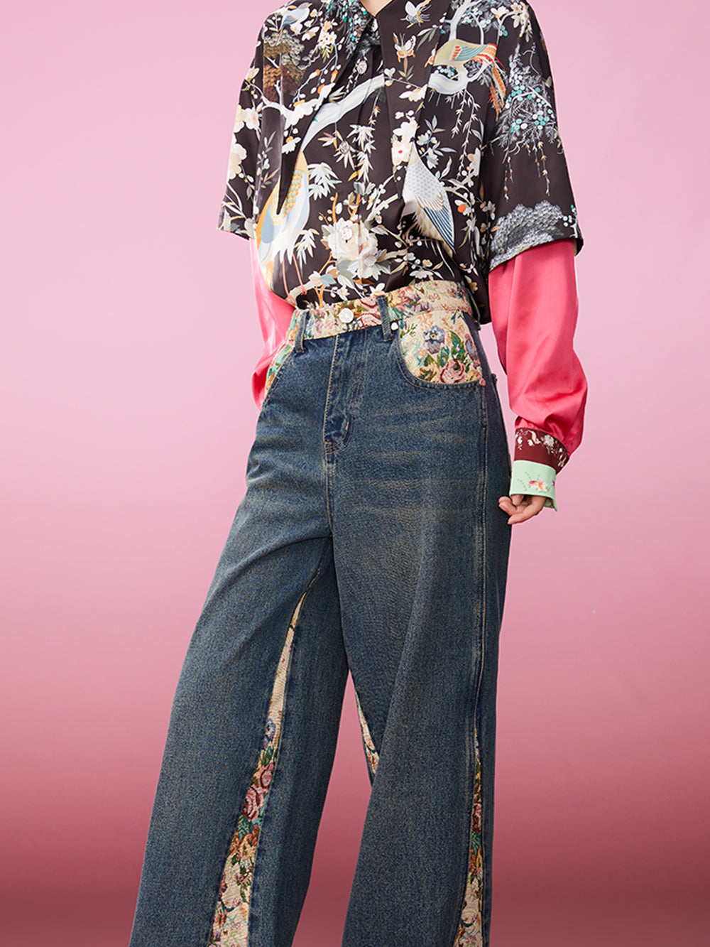 MUKZIN Loose Stitching Retro All-match New Jeans