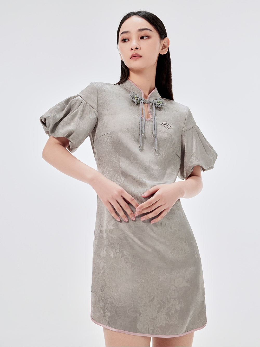 MUKZIN Vintage Jacquard Cheongsam Dress