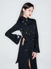 MUKZIN Linglong "Joyful Phoenix" - New Chinese-Style Jacquard High-Slit Cheongsam Dress
