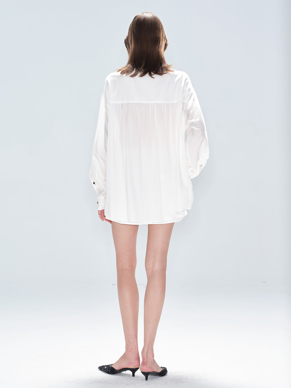 MUKTANK x MODULER Tencel Loose Shirt and Shorts Sun Protection Coordinating Set - Top