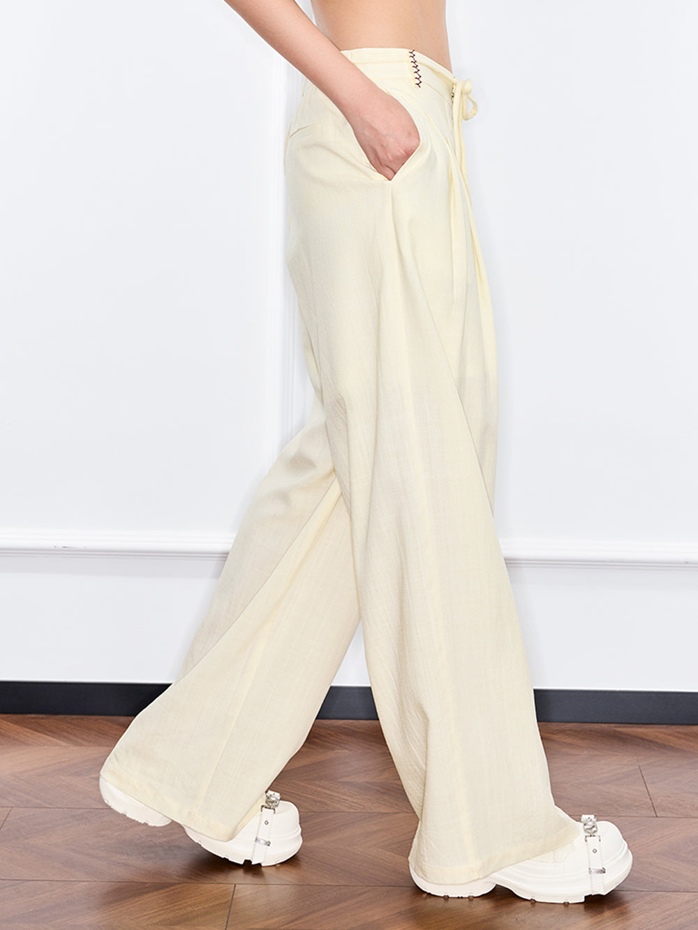 MUKZIN “Ode to the New Summer”Light Yellow New Chinese-style Trousers