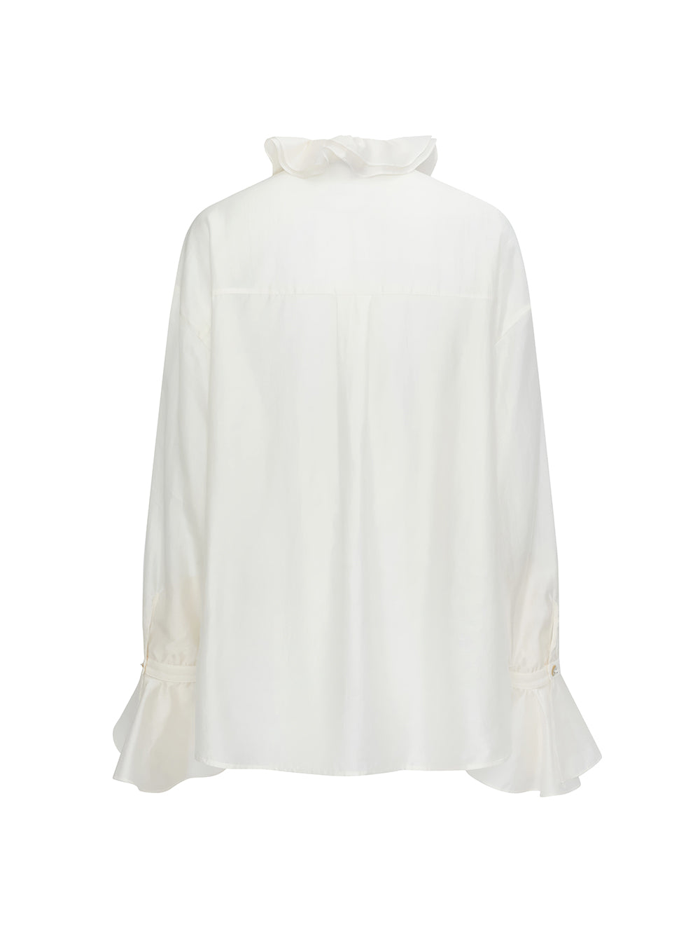 MUKZIN“Realm of Ethereal Mist”Tencel Soft - Light Pearl White Shirt