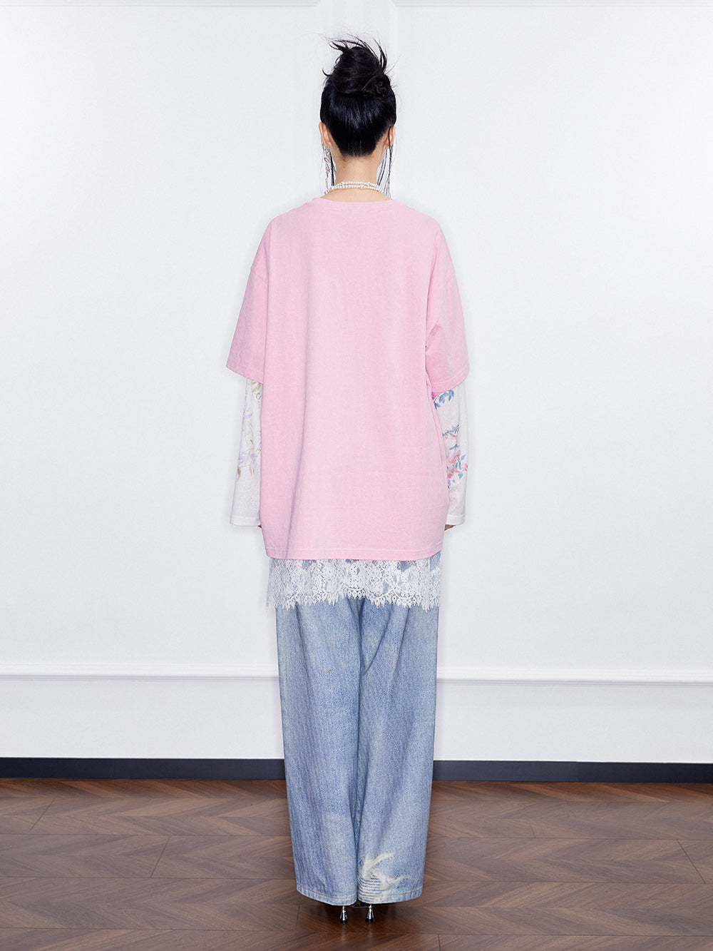 MUKZIN SpringPrelude "Fortunate Tiger Soaring through Clouds" Pure Cotton Washed and Distressed Oversized T-shirt