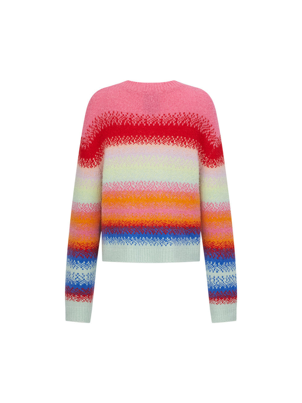 MUKZIN Spring Prelude"Flower Snake Brings Blessings" Short Rainbow Color-blocking Sweater
