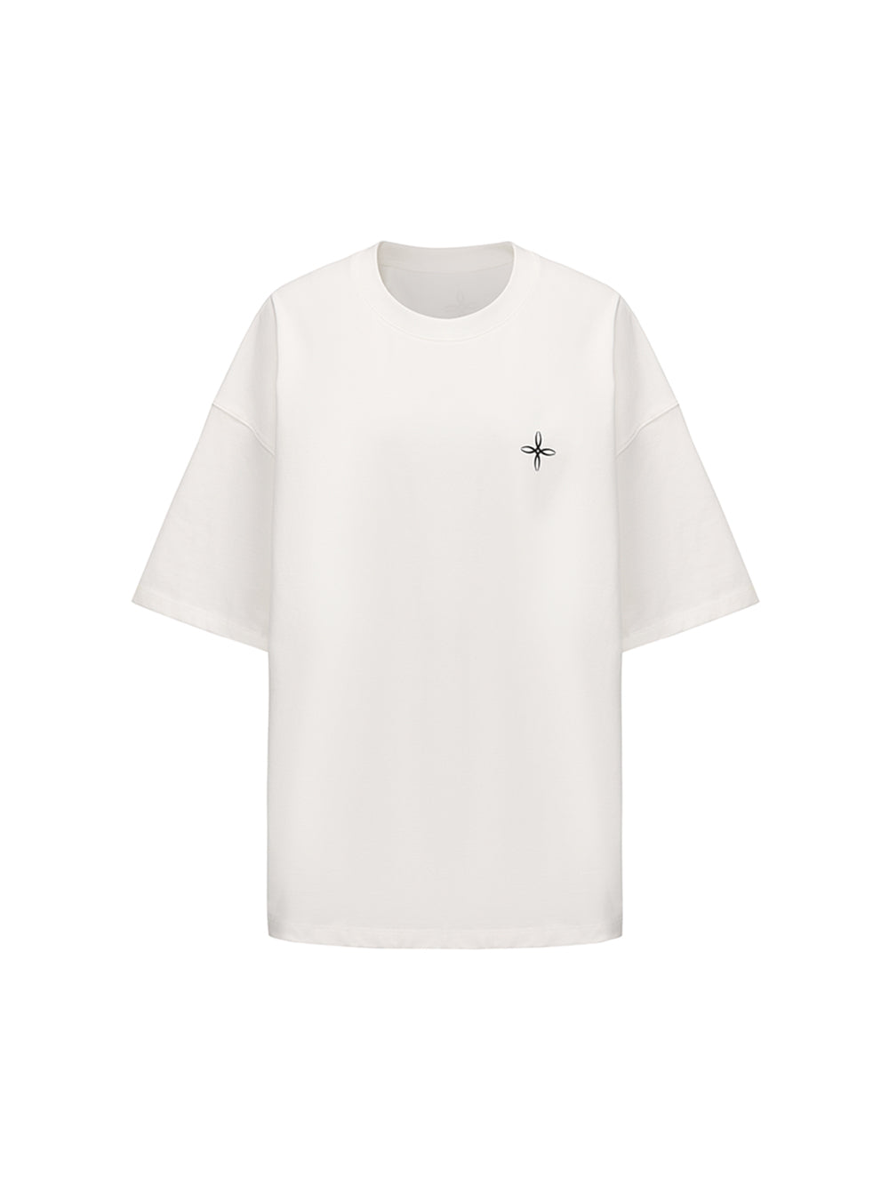 MUKTANK×ARDENCODE Reflective Print Casual 305g Heavyweight Pure Cotton Crewneck Unisex Short-Sleeved Loose T-Shirt