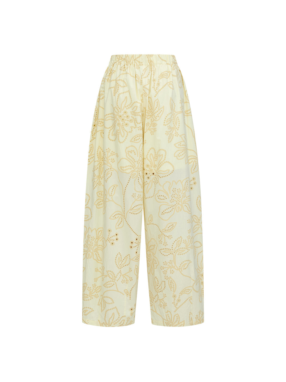 MUKZIN“Realm of Ethereal Mist”Light blue hollow-out wide-leg pants