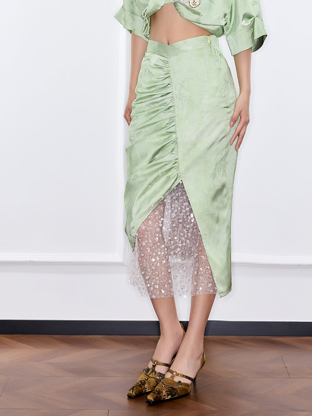 MUKZIN“Capsule Collection”New Chinese Style Tang-style Half Skirt Dyed with Plant Dyes
