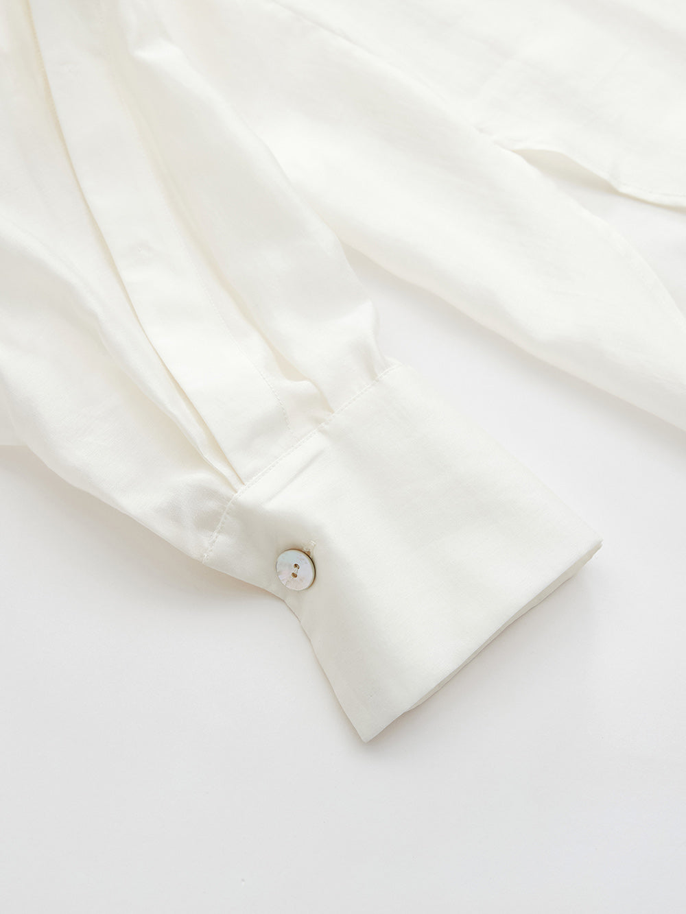 MUKZIN SpringPrelude Chanting Pine Chinese - style Round - collar Translucent Traditional - style Shirt