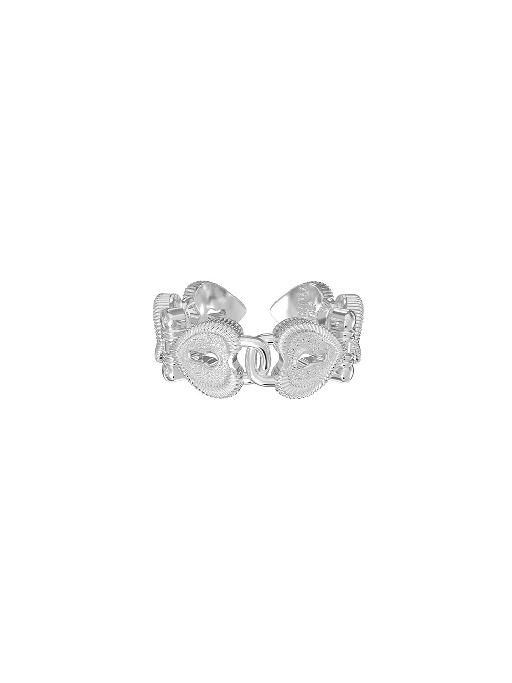 MUKTANK×SUN HUNTER Lace heart double-lock ring