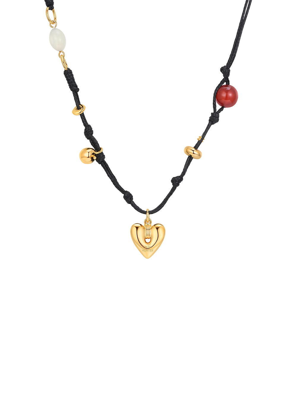 MUKTANK×SUN HUNTER Heart-shaped Braided Rope Necklace