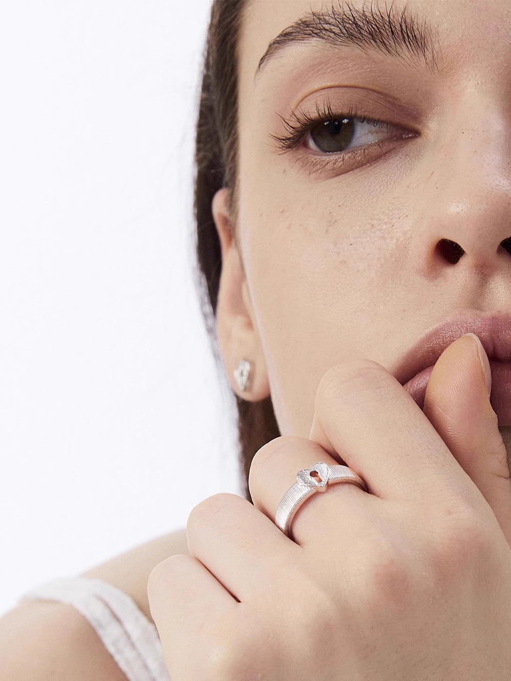 MUKTANK×SUN HUNTER Wide lace lock core ring