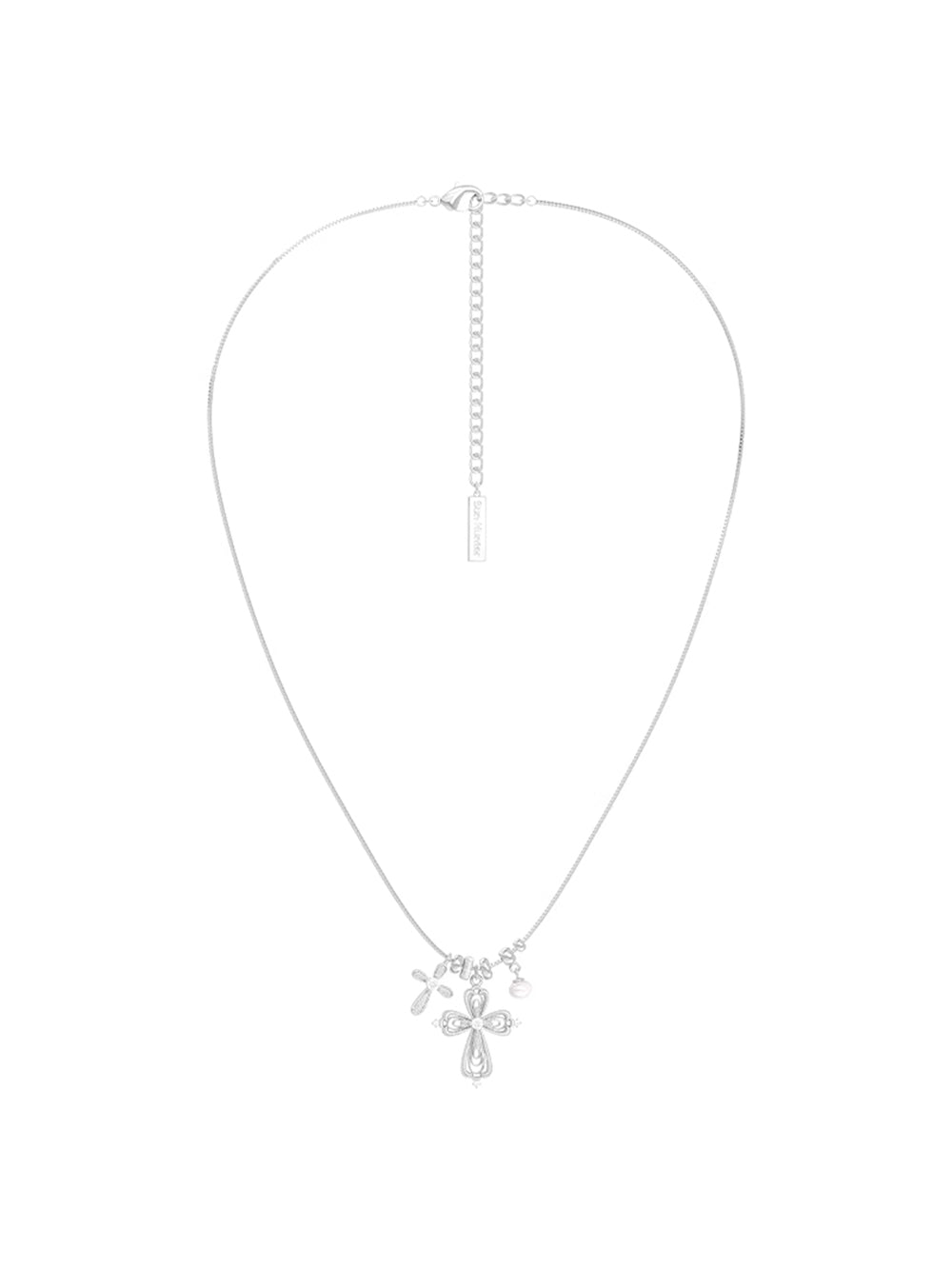MUKTANK×SUN HUNTER Multi-pendant cross necklace