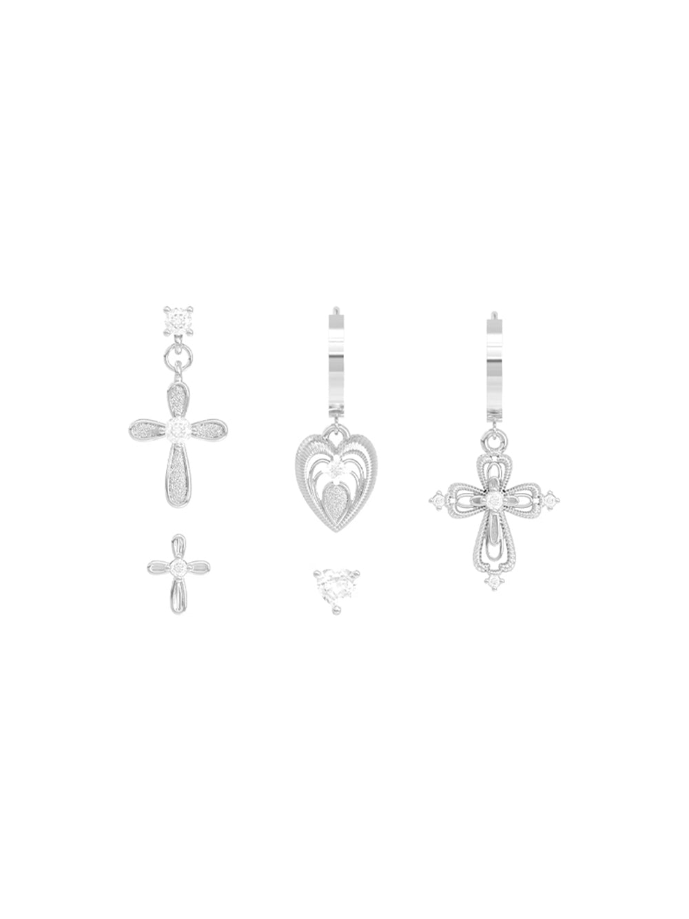 MUKTANK×SUN HUNTER Cross earring set
