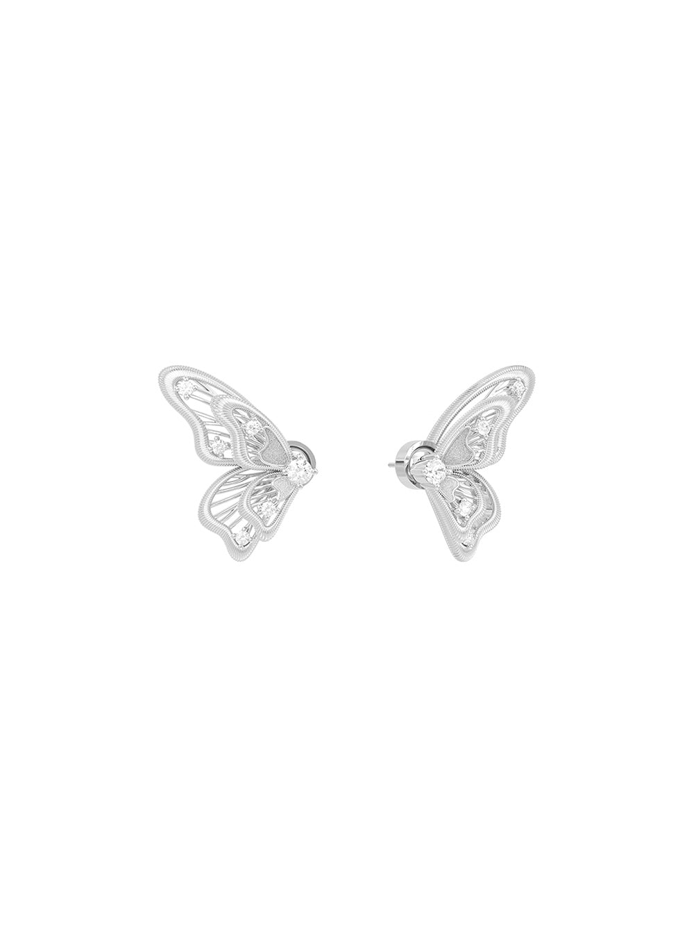 MUKTANK×SUN HUNTER “Emergence”Lace Butterfly Multi - Way Stud Earrings