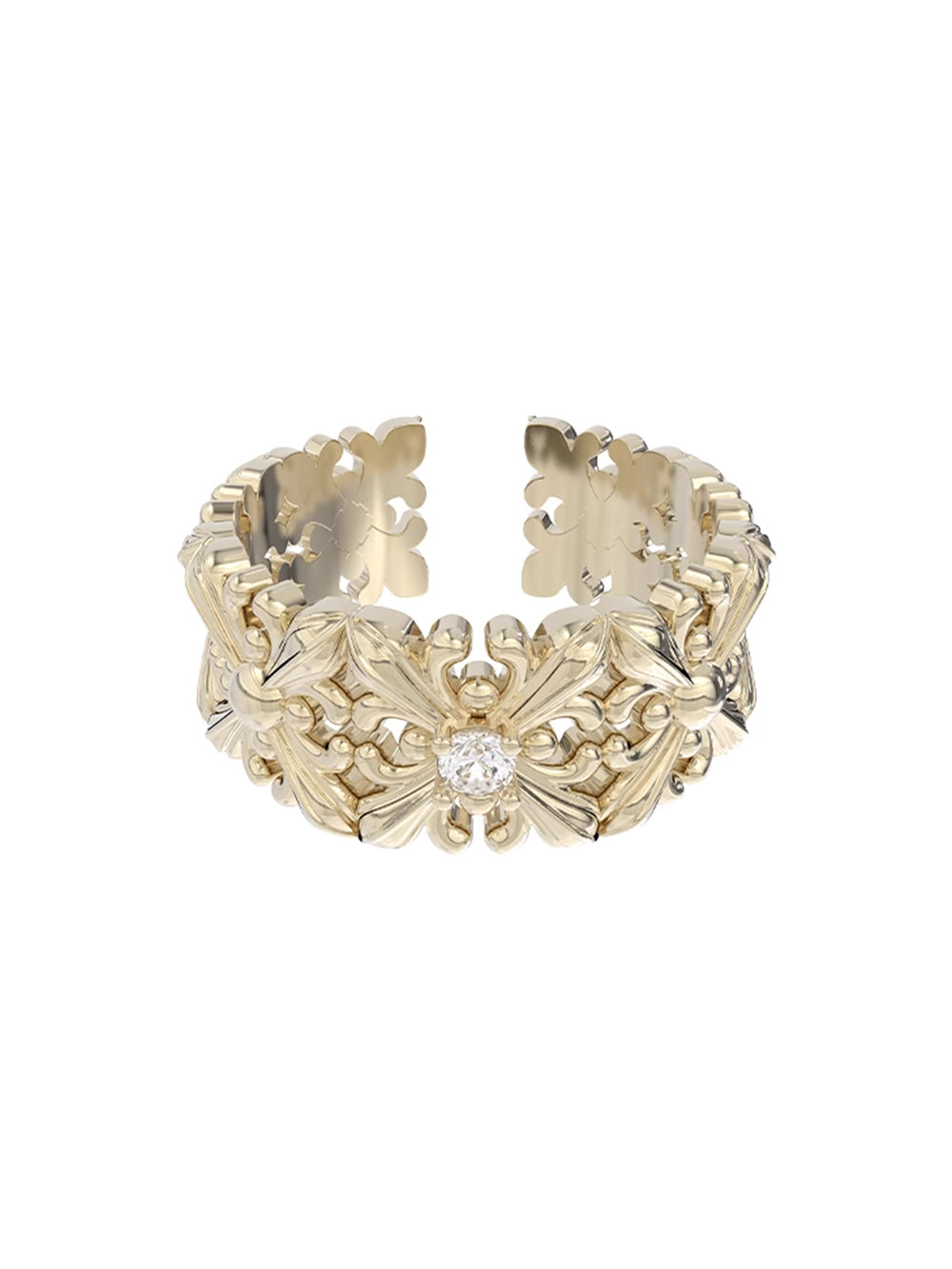 MUKTANK×SUN HUNTER Full-band Ring with Iris Design