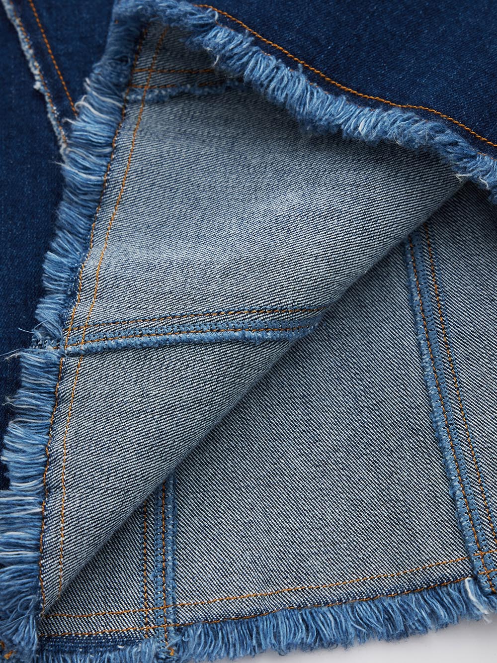 MUKZIN Linglong "Fengqi" Washed Denim Skirt