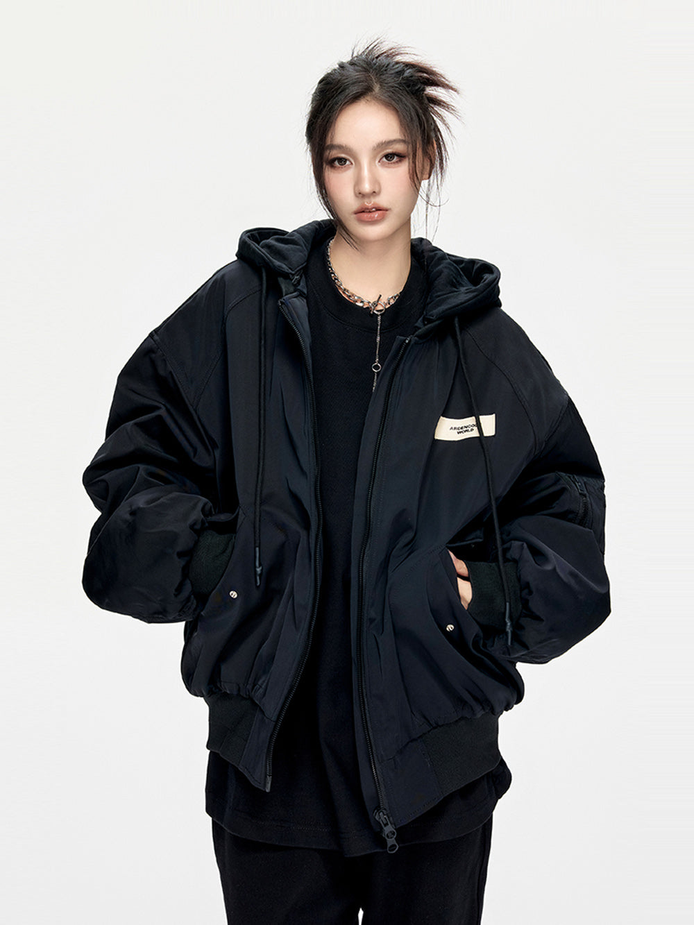 MUKTANK × ARDENCODE Loose Hooded Cotton Jacket