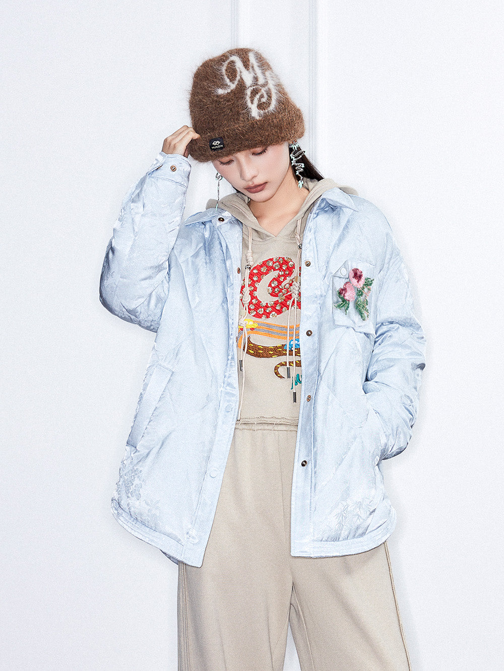 MUKZIN Linglong "Linglongzi"Shirt-style Down Jacket.