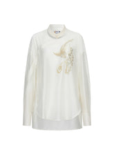 MUKZIN  SpringPrelude Chanting Pine Chinese - style Round - collar Translucent Traditional - style Shirt