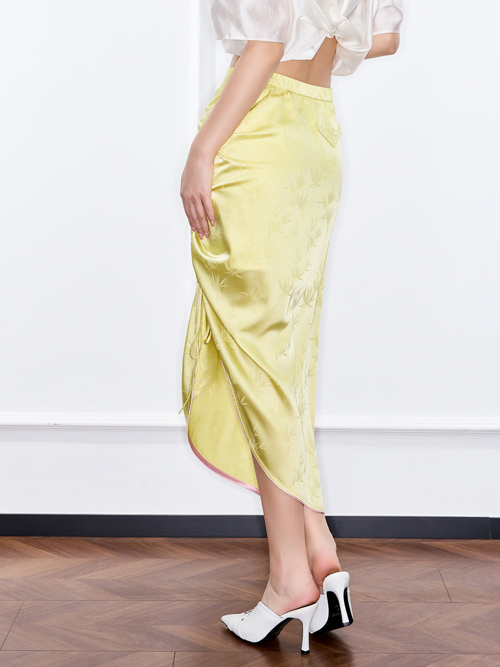 MUKZIN "Ode to the New Summer"Neo - Chinese Style Bamboo - Jacquard Half - Skirt