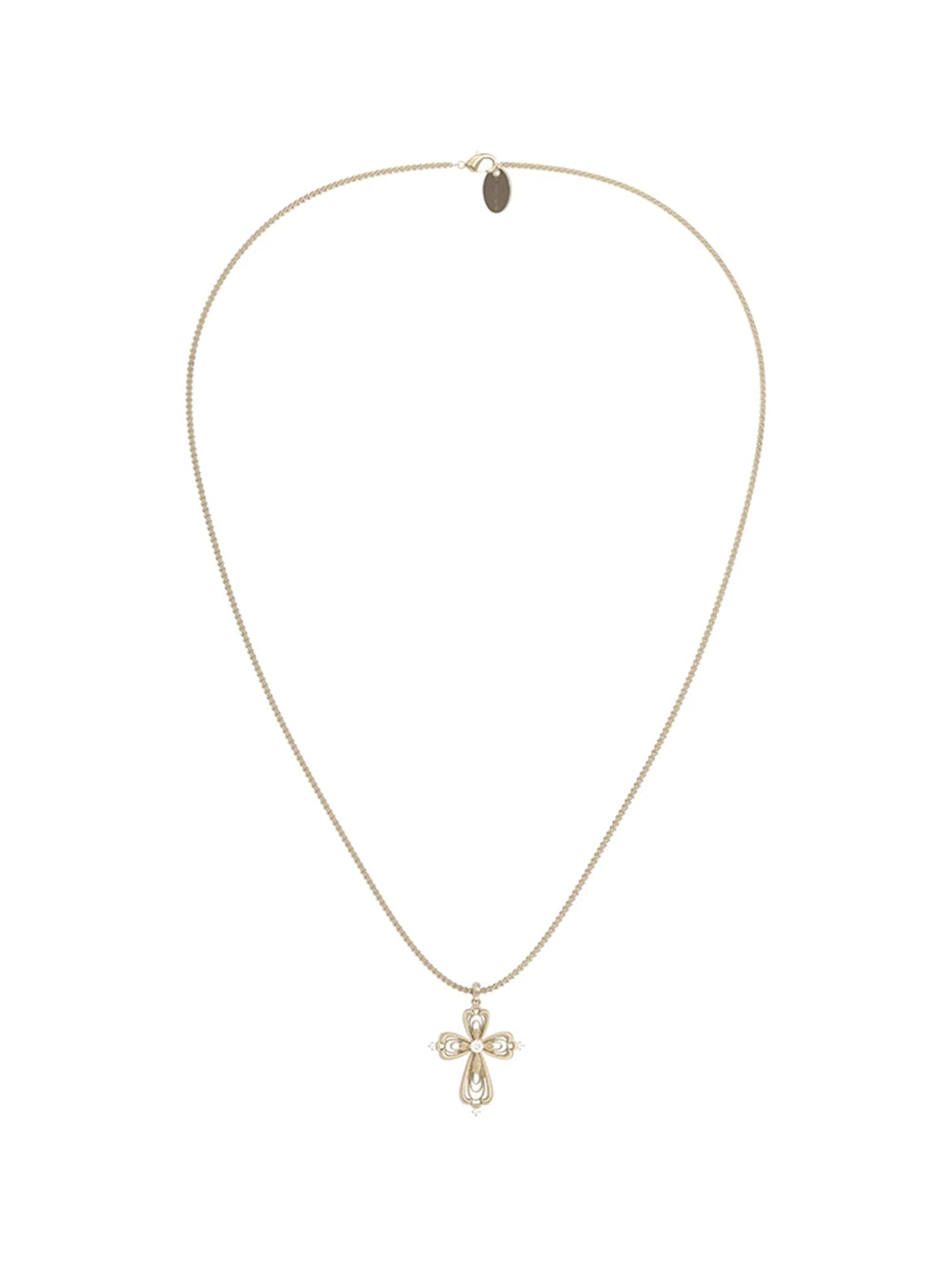 MUKTANK×SUN Oversized lace cross long chain