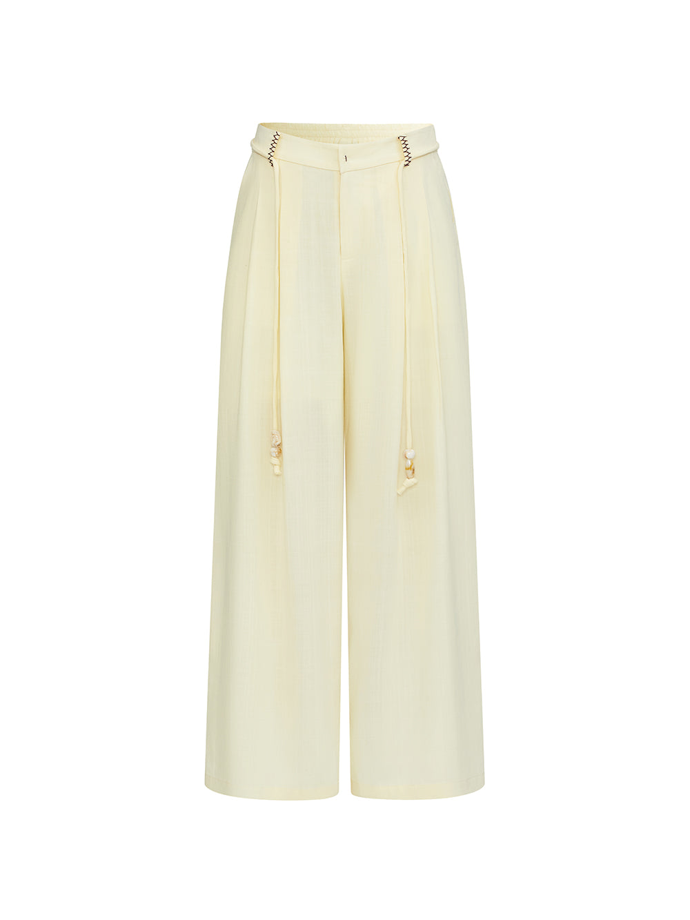 MUKZIN "Ode to the New Summer"Light Yellow New Chinese-style Trousers